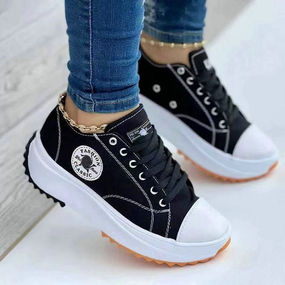 Adelise - Slip-On Canvas Sneakers voor Dames