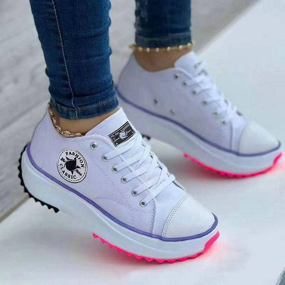 Adelise - Slip-On Canvas Sneakers voor Dames