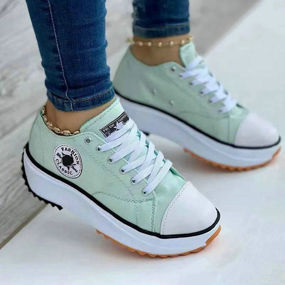 Adelise - Slip-On Canvas Sneakers voor Dames