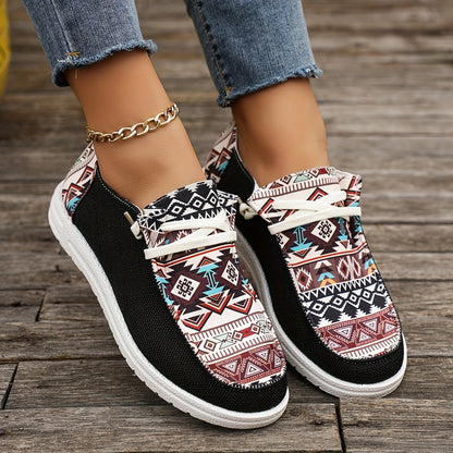 Maliyah – Canvas Schoenen met Tribal Patroon