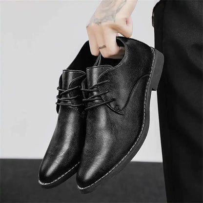 Lars – Casual Leren Oxford Schoenen Met Punt