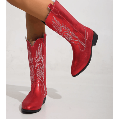 Catherine - Elegante Cowboylaarzen met Lage Hak