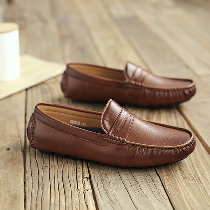 Oswin - Comfortabele Leren Loafer Reisschoenen