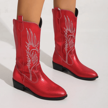 Catherine - Elegante Cowboylaarzen met Lage Hak