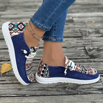 Maliyah – Canvas Schoenen met Tribal Patroon