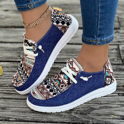 Maliyah – Canvas Schoenen met Tribal Patroon