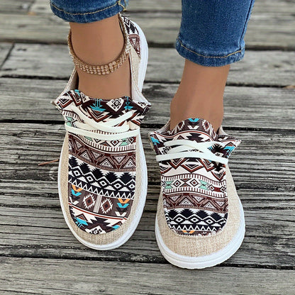 Maliyah – Canvas Schoenen met Tribal Patroon
