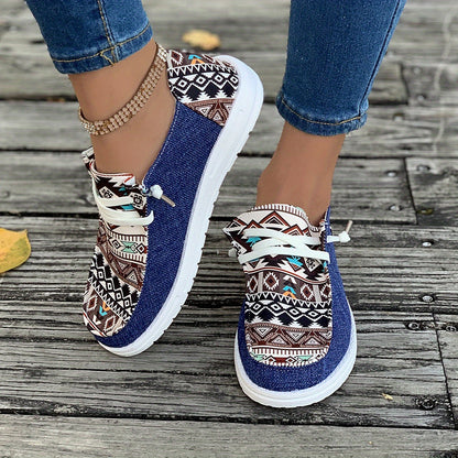 Maliyah – Canvas Schoenen met Tribal Patroon