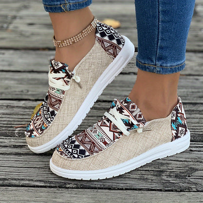 Maliyah – Canvas Schoenen met Tribal Patroon
