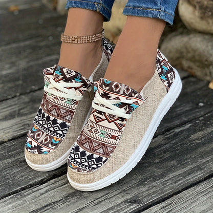Maliyah – Canvas Schoenen met Tribal Patroon