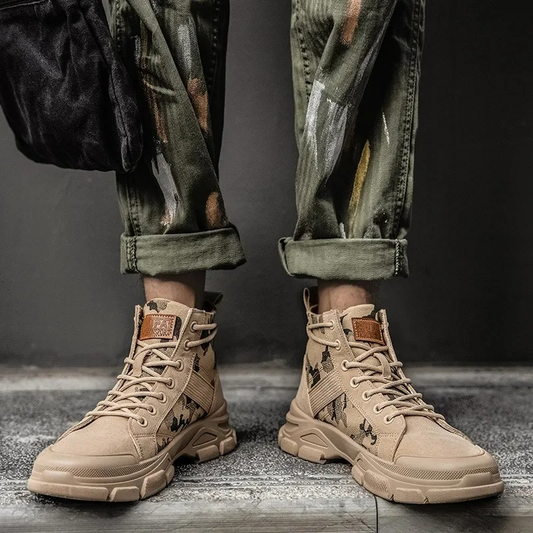 Yannick - Combat boots met vetersluiting