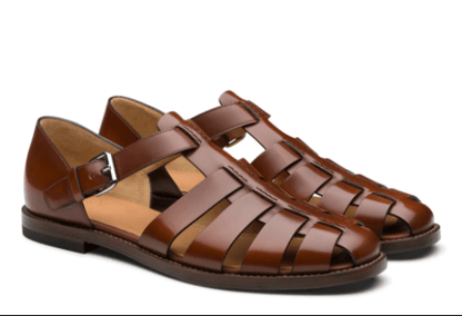 Yael - Ademend Luxe Leren Strand Sandalen