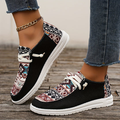 Maliyah – Canvas Schoenen met Tribal Patroon