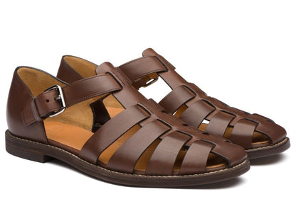 Ricky  - Stijlvolle Leren Zomersandalen