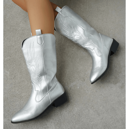 Catherine - Elegante Cowboylaarzen met Lage Hak
