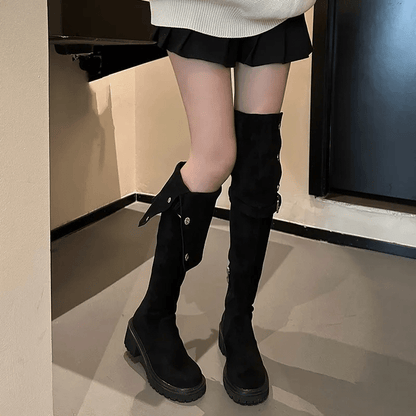 Mara - Chunky Zool Overknee Laarzen