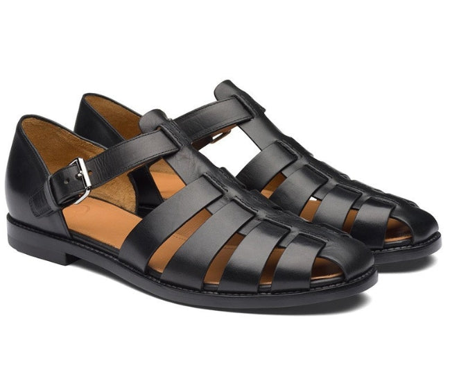 Ricky  - Stijlvolle Leren Zomersandalen