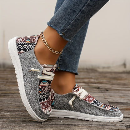 Maliyah – Canvas Schoenen met Tribal Patroon