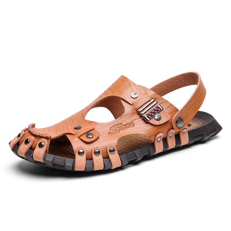 Flynn - Romeinse Leren Strand Sandalen