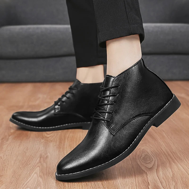 Lars – Casual Leren Oxford Schoenen Met Punt