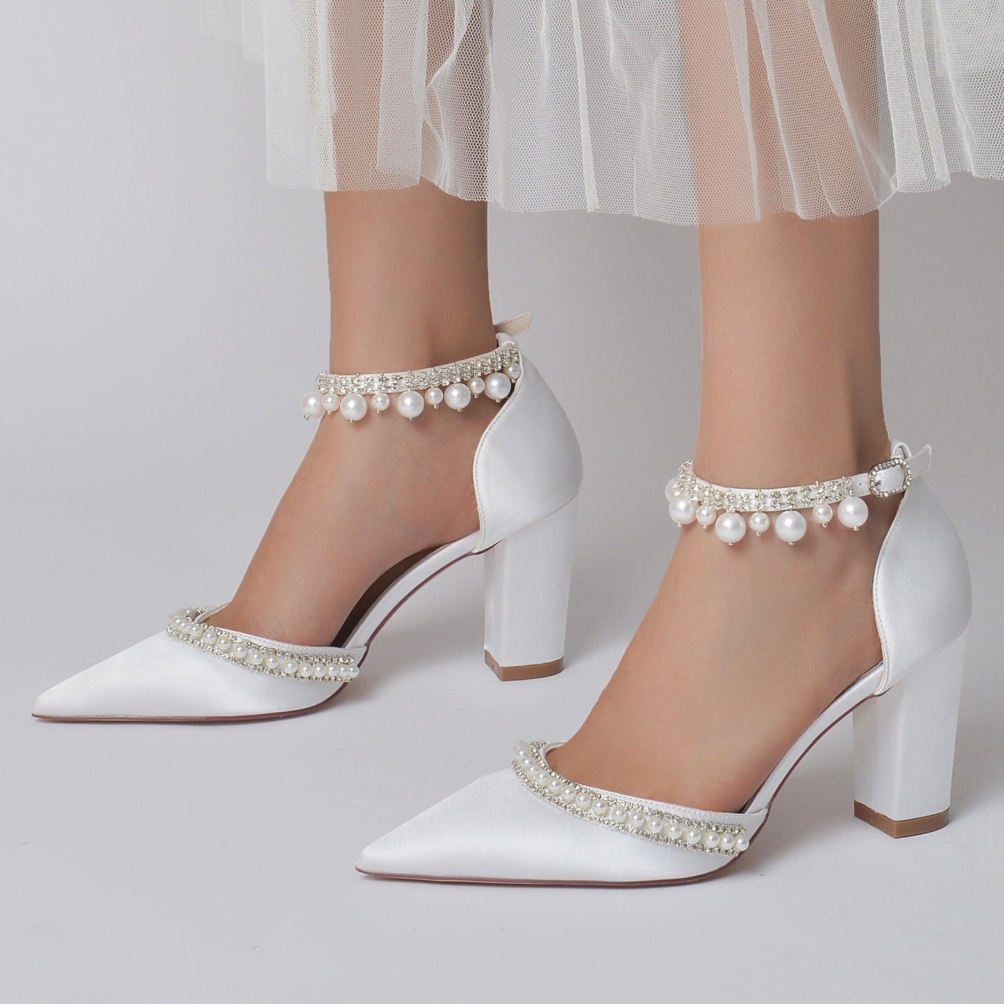 Jessamine - Strass Parel Versierde Sandalen