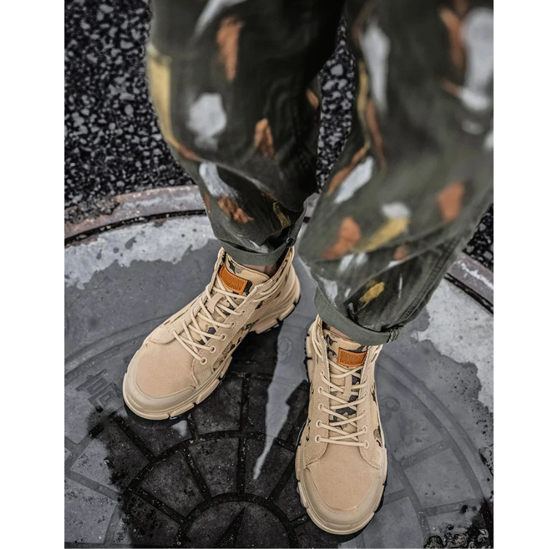 Yannick - Combat boots met vetersluiting