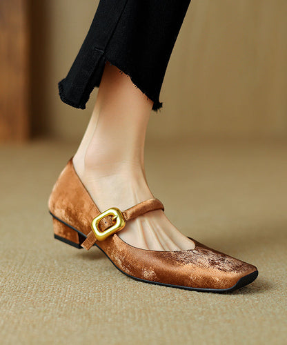 Aalke - Unieke Luxe Chunky Penny Loafers met Gesp