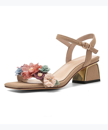 Everdiene - Elegante Bloemen  Hak Sandalen Peep Toe