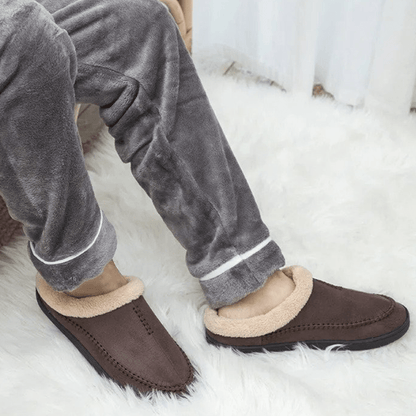 CloudSoft – Fleece gevoerde herenpantoffels voor binnen