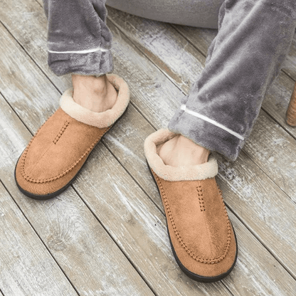CloudSoft – Fleece gevoerde herenpantoffels voor binnen
