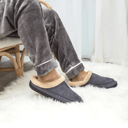 CloudSoft – Fleece gevoerde herenpantoffels voor binnen