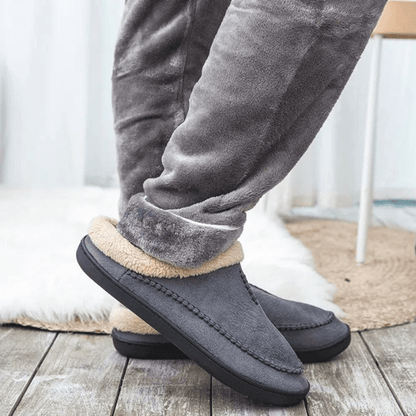 CloudSoft – Fleece gevoerde herenpantoffels voor binnen