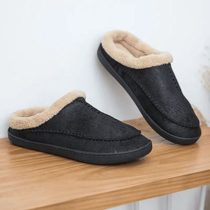 CloudSoft – Fleece gevoerde herenpantoffels voor binnen