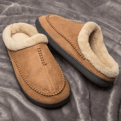 CloudSoft – Fleece gevoerde herenpantoffels voor binnen