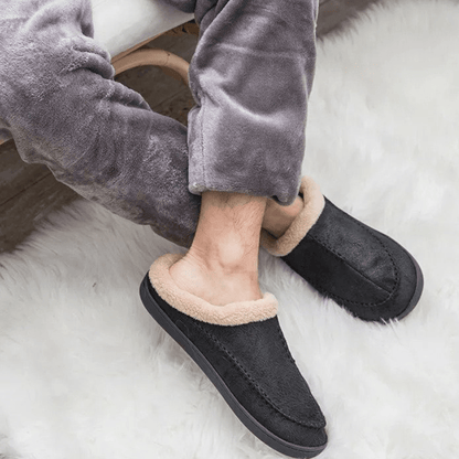 CloudSoft – Fleece gevoerde herenpantoffels voor binnen