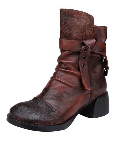Lindelien - Retro Vintage Handgemaakte Laarzen voor Dames
