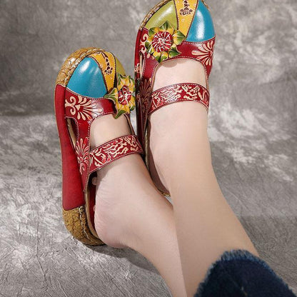 Petronella  - Unieke Wedge Slide Sandalen voor Dames