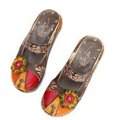 Petronella  - Unieke Wedge Slide Sandalen voor Dames