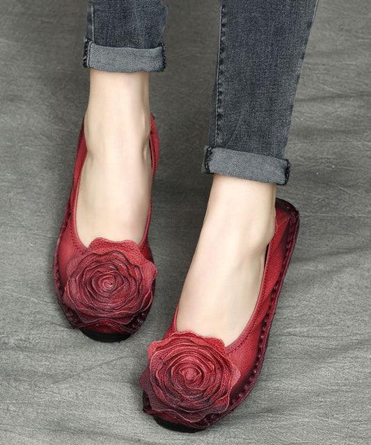 Elleke - Handgemaakte Penny Loafers met Bloemen