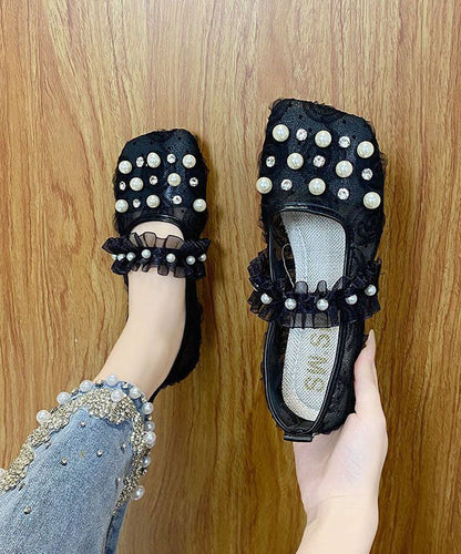 Romy - Handgemaakte Loafers met Tule Details