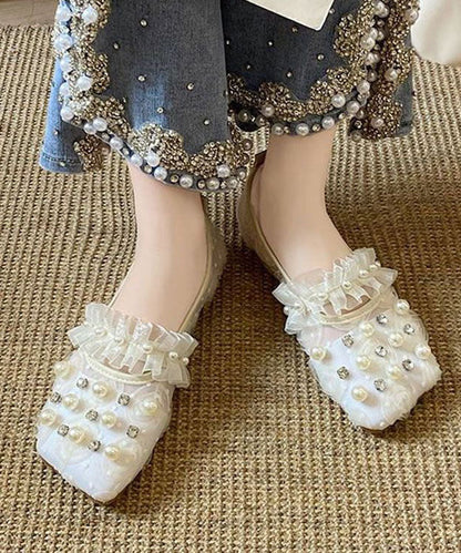 Romy - Handgemaakte Loafers met Tule Details