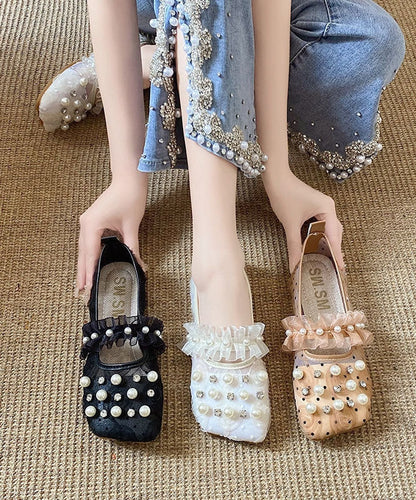 Romy - Handgemaakte Loafers met Tule Details