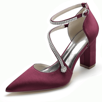 Briar - Satijnen Peep Toe Bruidssandalen