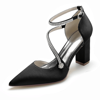 Briar - Satijnen Peep Toe Bruidssandalen