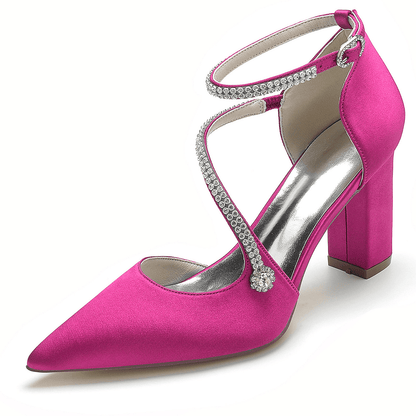 Briar - Satijnen Peep Toe Bruidssandalen