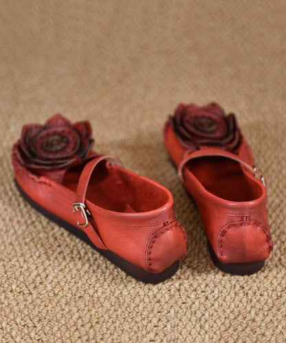 Britt - Retro Penny Loafers met Bloemen