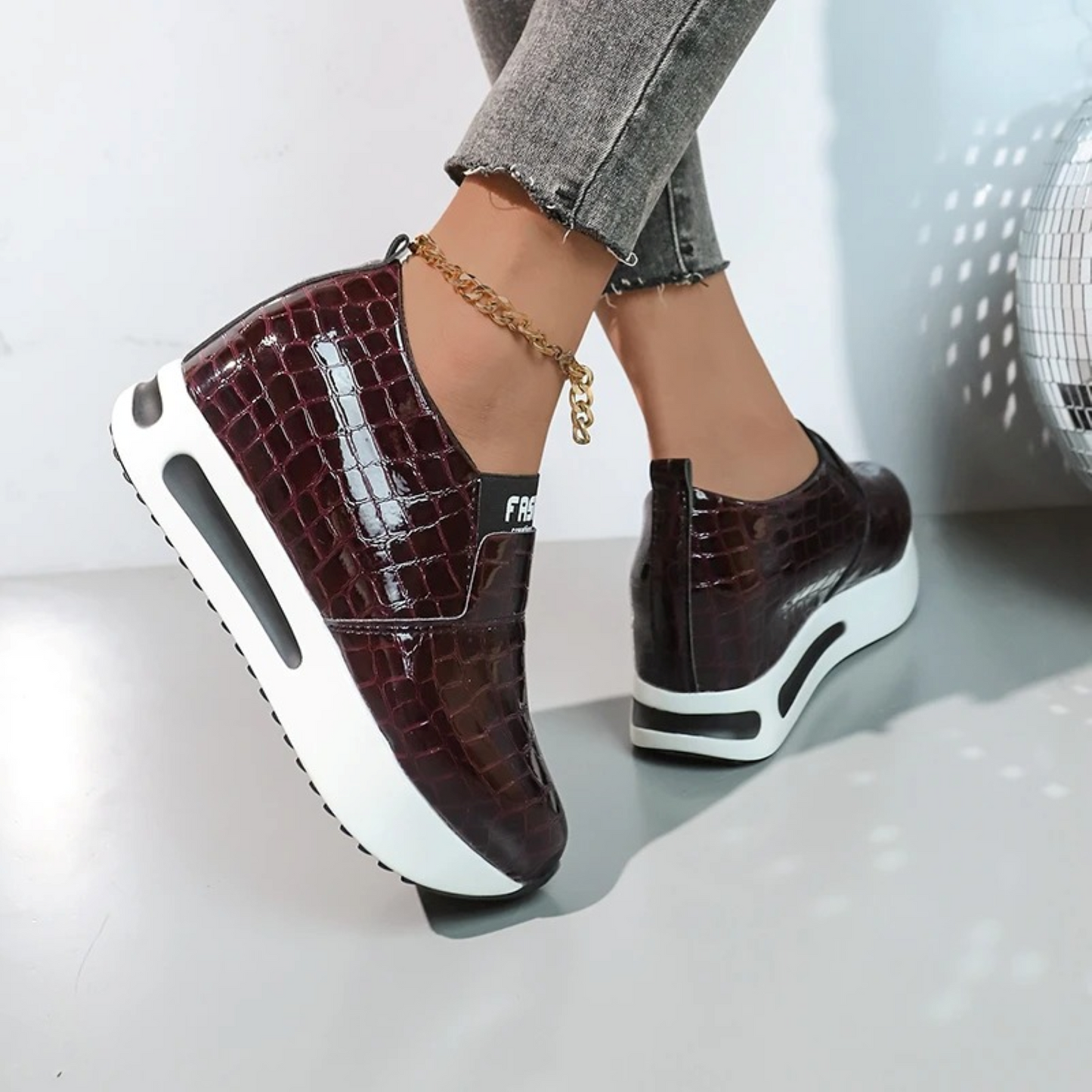 Eva – PU-leren platte orthopedische sneakers