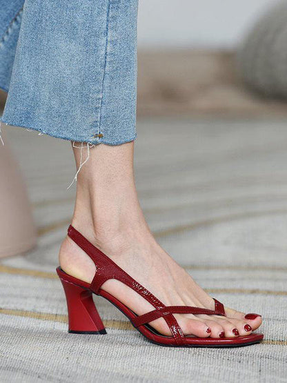 Odetta - Elegante Peep Toe Hoge Hakken Sandalen