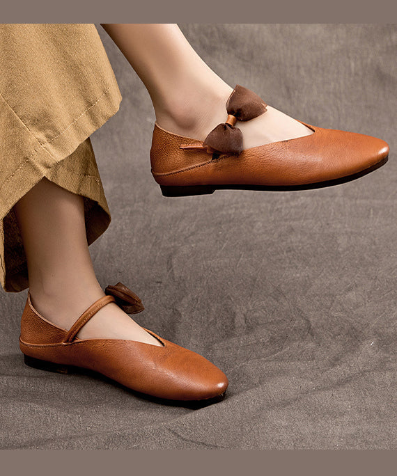 Eelkje - Retro Leren Penny Loafers voor Dames