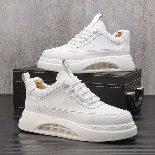 Dante – Witte Tijdloze Sneakers met Hoge Air Zolen